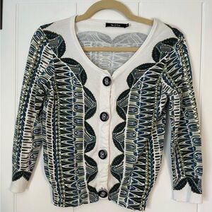 NIC+ZOE Abstract Cropped Cardigan